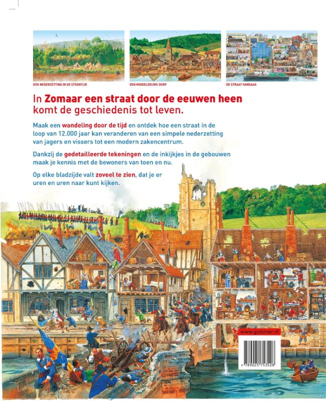 Achterkant van Zomaar een straat door de eeuwen heen