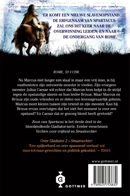 Achterkant van Zoon van Spartacus