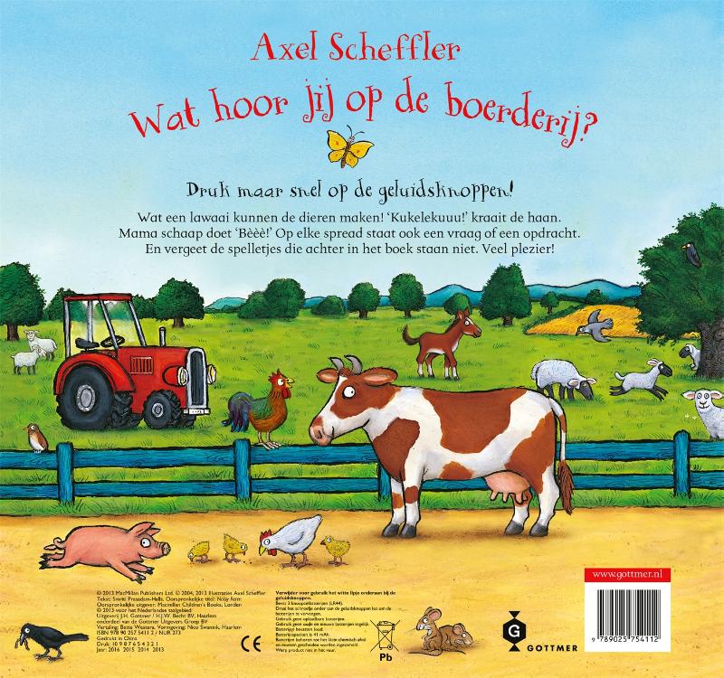 Achterkant van Wat hoor jij op de boerderij?
