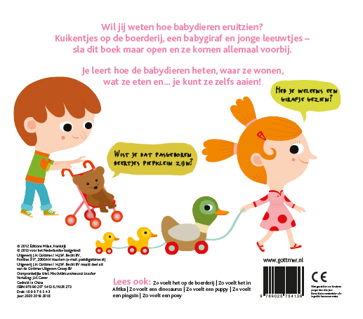 Achterkant van Zo voelt een babydier