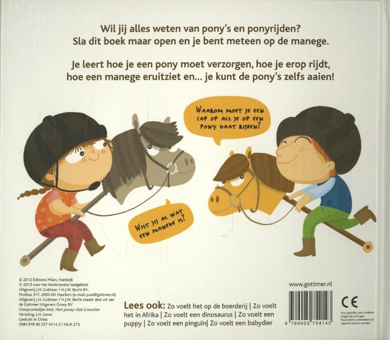 Achterkant van Zo voelt een pony