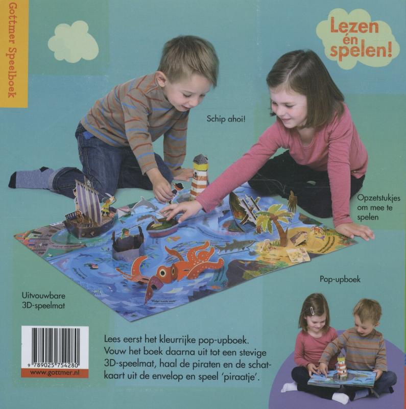 Achterkant van Piratenspeelboek