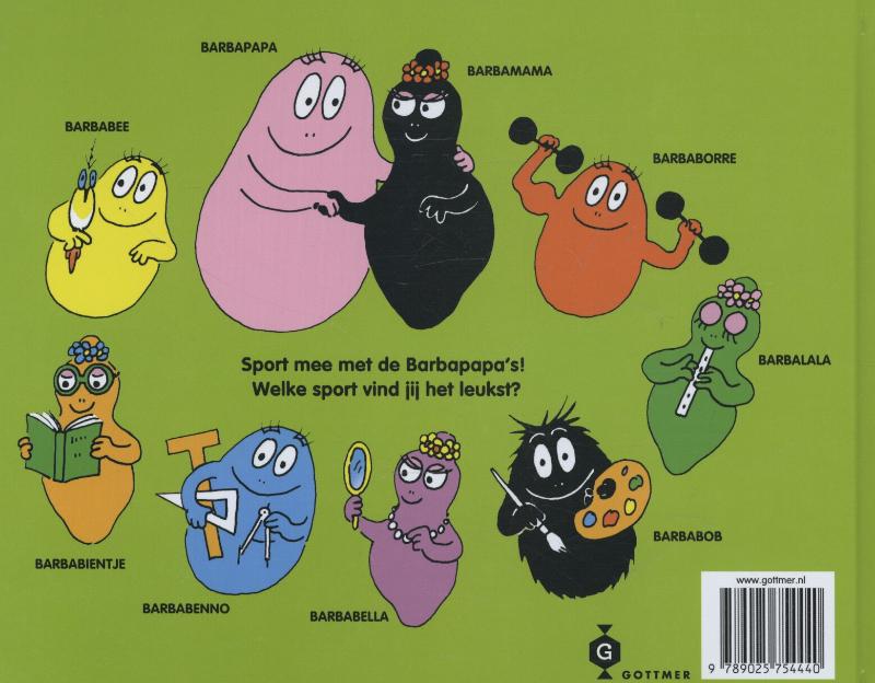 Achterkant van Barbapapa sport voor tien