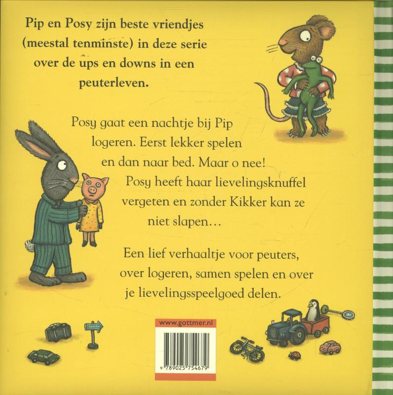 Achterkant van Pip en Posy en de lievelingsknuffel
