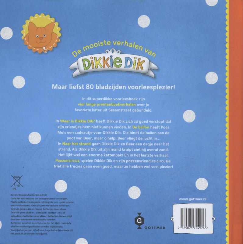 Achterkant van De mooiste verhalen van Dikkie Dik