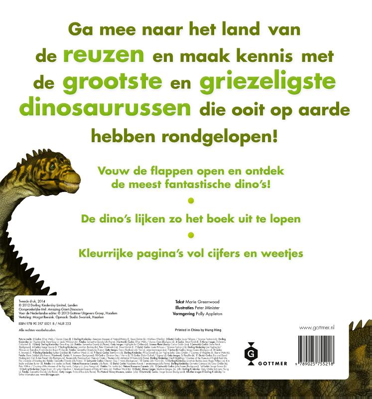 Achterkant van Giga grote dino's