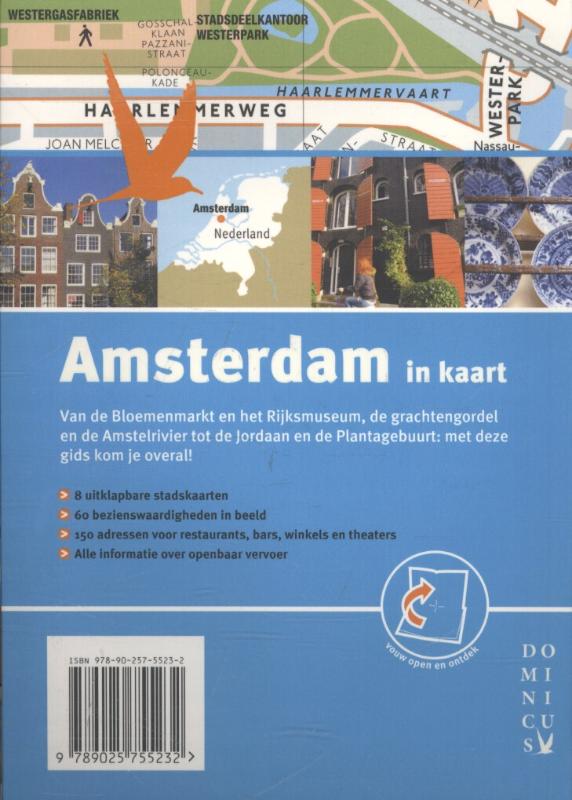 Achterkant van Amsterdam in kaart