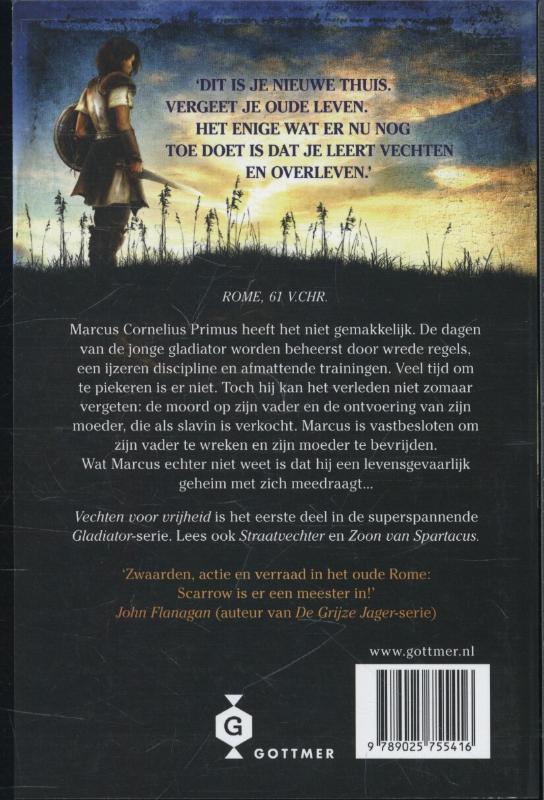 Achterkant van Vechten voor vrijheid