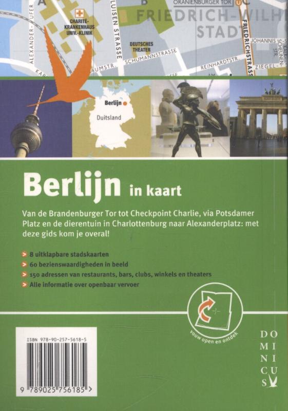 Achterkant van Berlijn in kaart