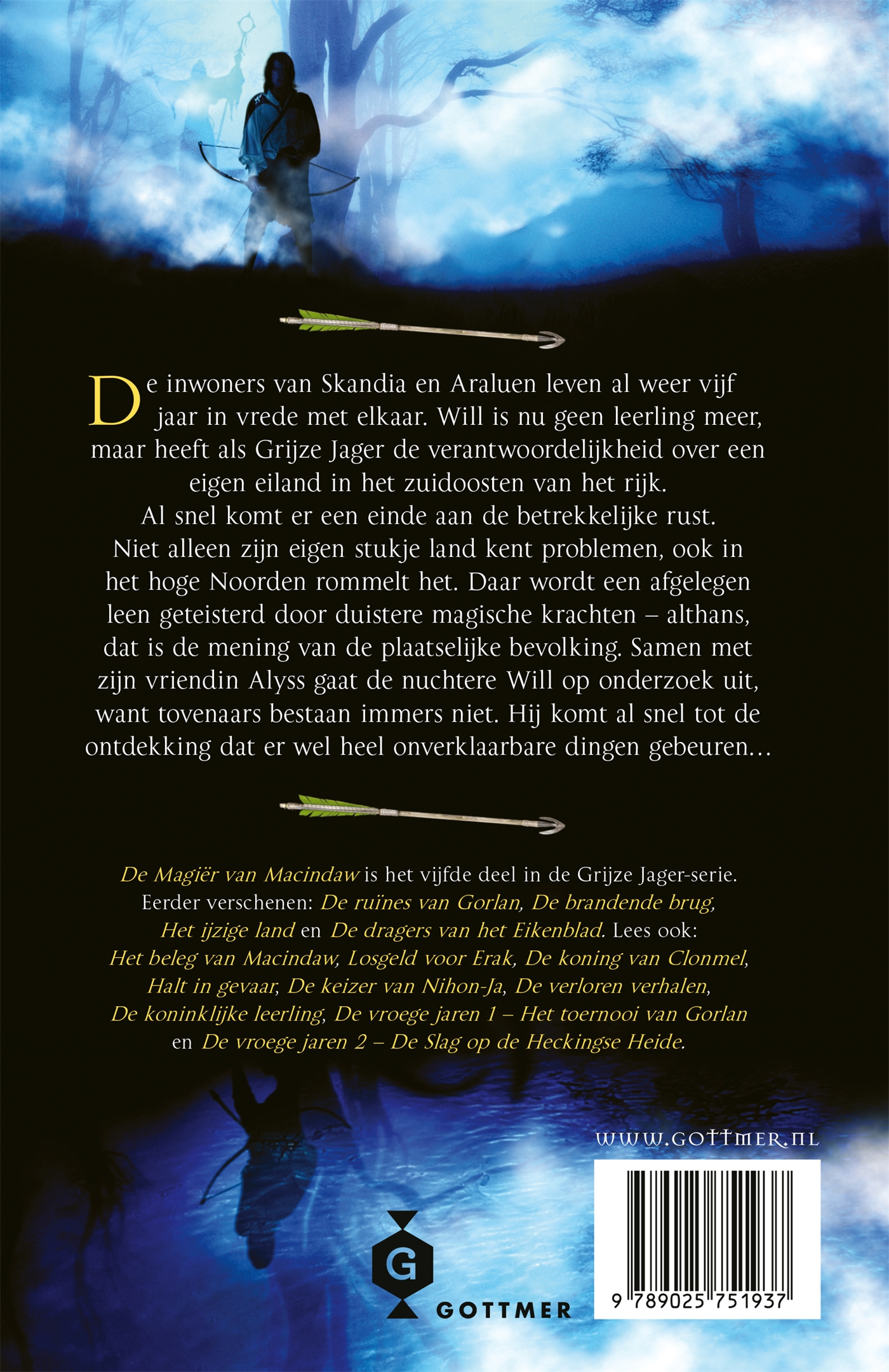 Achterkant van De magier van MacIndaw