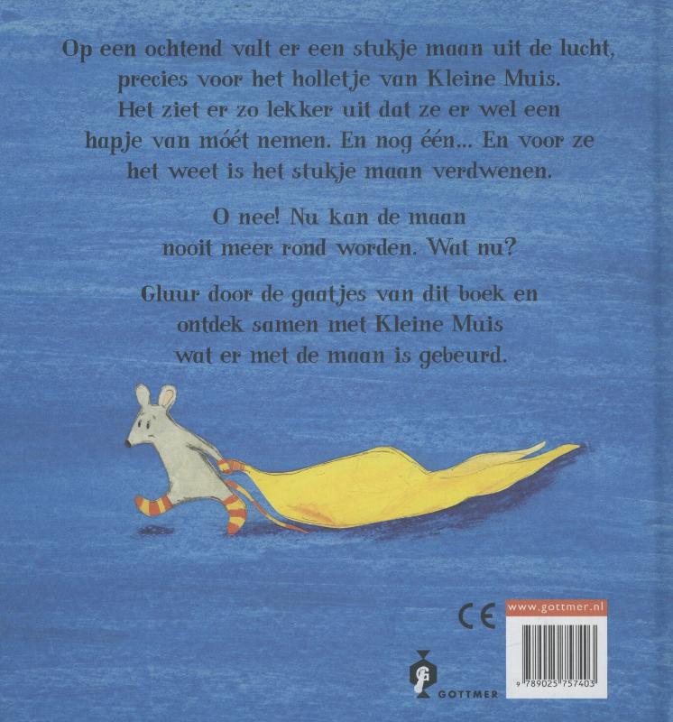 Achterkant van Kleine muis eet de maan