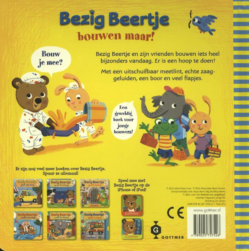 Achterkant van Bezig Beertje - bouwen maar!