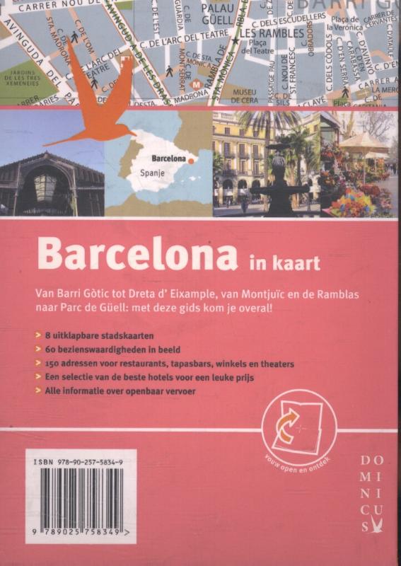Achterkant van Barcelona in kaart