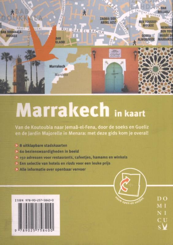 Achterkant van Marrakech in kaart