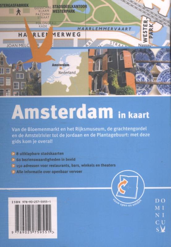 Achterkant van Amsterdam in kaart