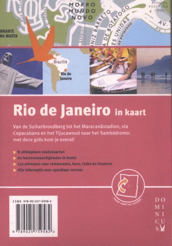 Achterkant van Rio de Janeiro in kaart
