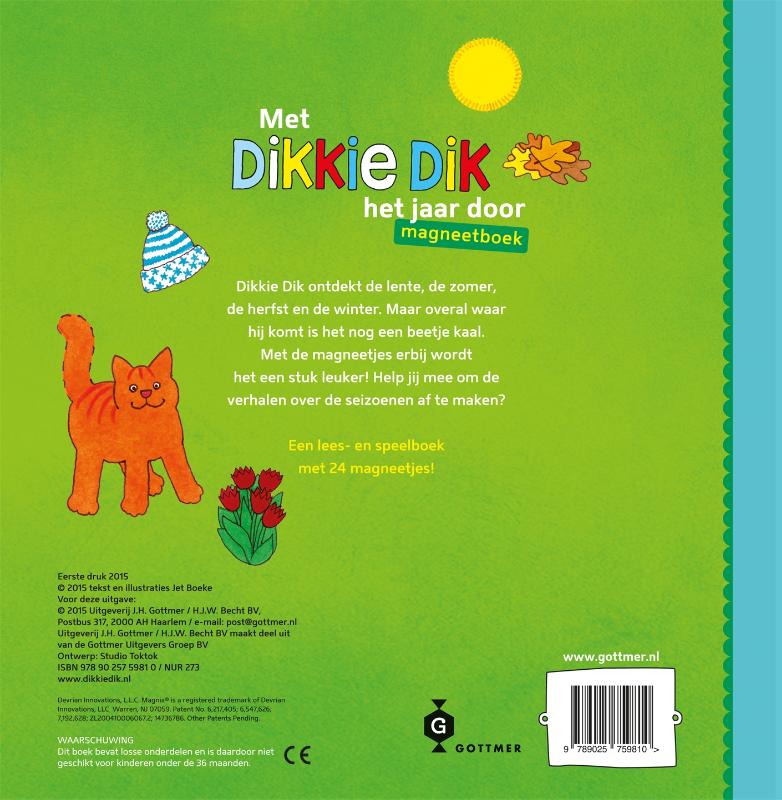 Achterkant van Met Dikkie Dik het jaar door