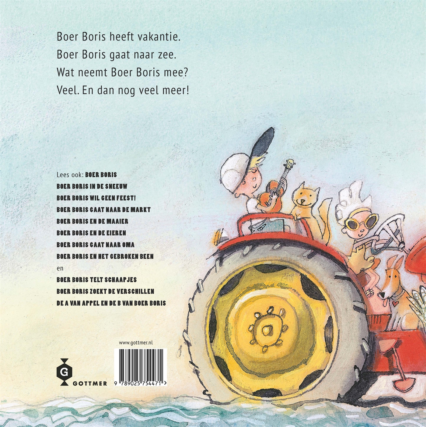 Achterkant van Boer Boris gaat naar zee