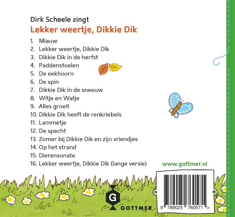Achterkant van Lekker weertje, Dikkie Dik!