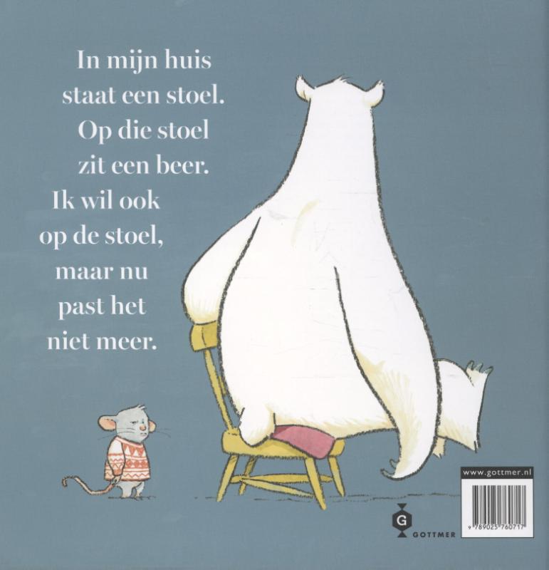 Achterkant van Er zit een beer op mijn stoel