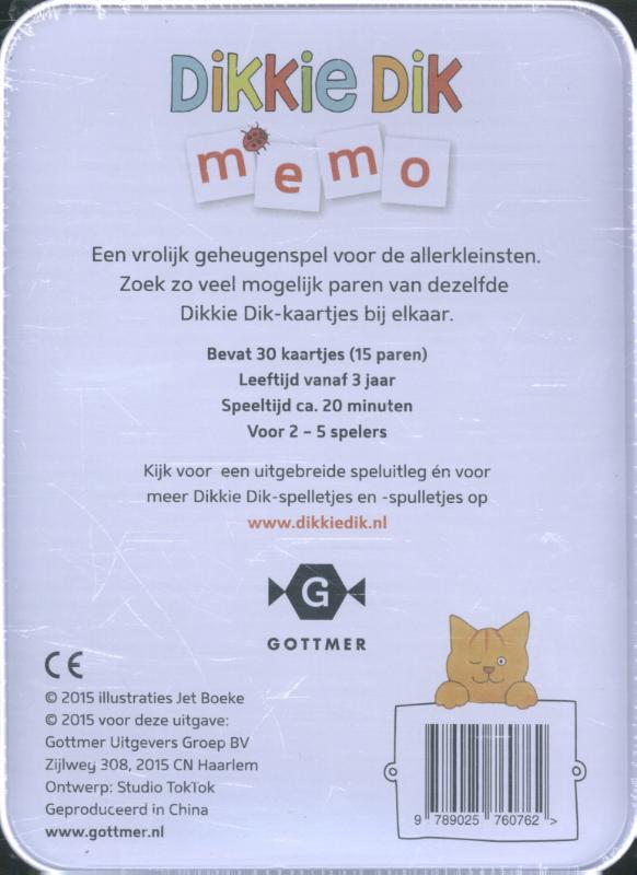 Achterkant van Memo