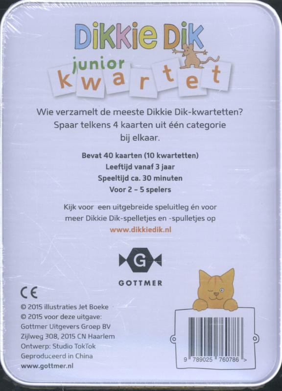 Achterkant van Juniorkwartet