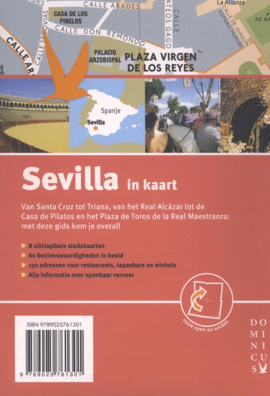 Achterkant van Sevilla in kaart