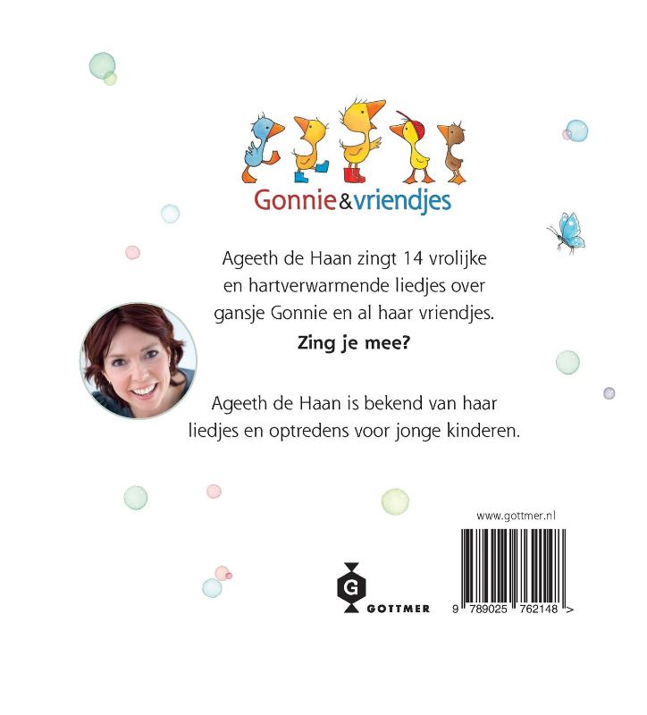 Achterkant van De liedjes van Gonnie & vriendjes