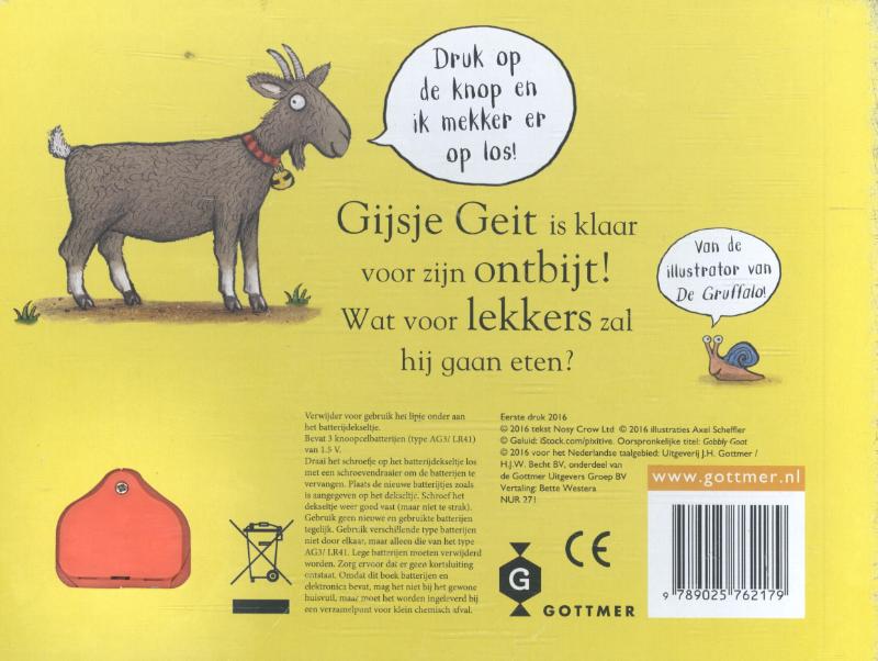 Achterkant van Gijsje Geit