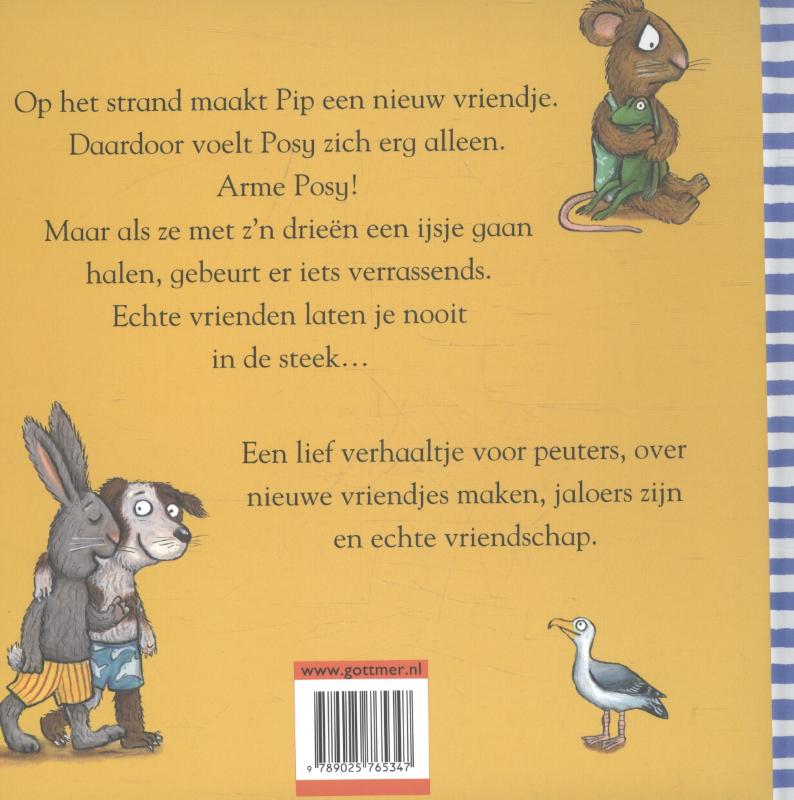 Achterkant van Pip en Posy en het nieuwe vriendje