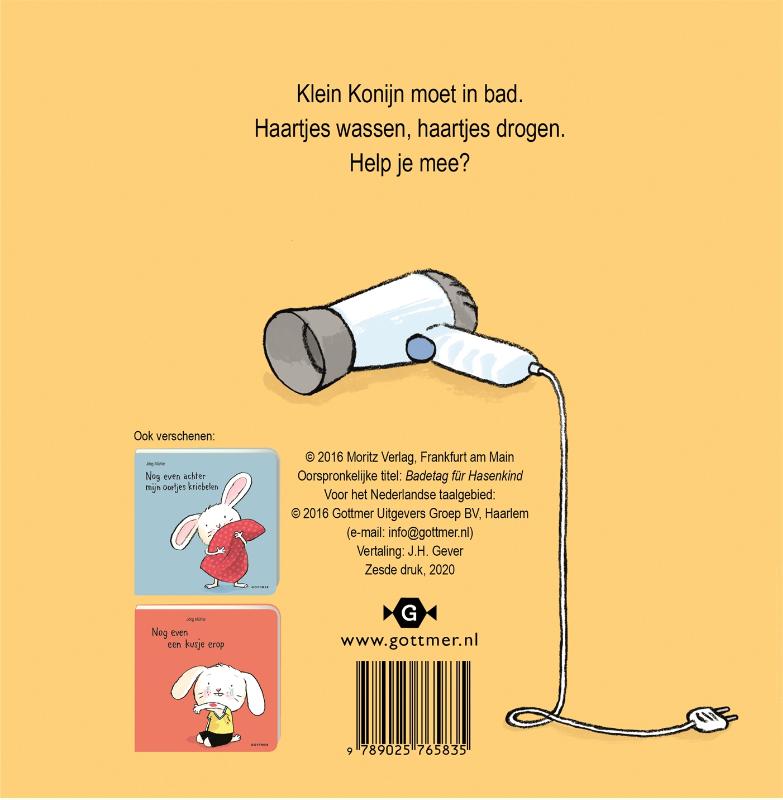 Achterkant van Nog even mijn haartjes wassen