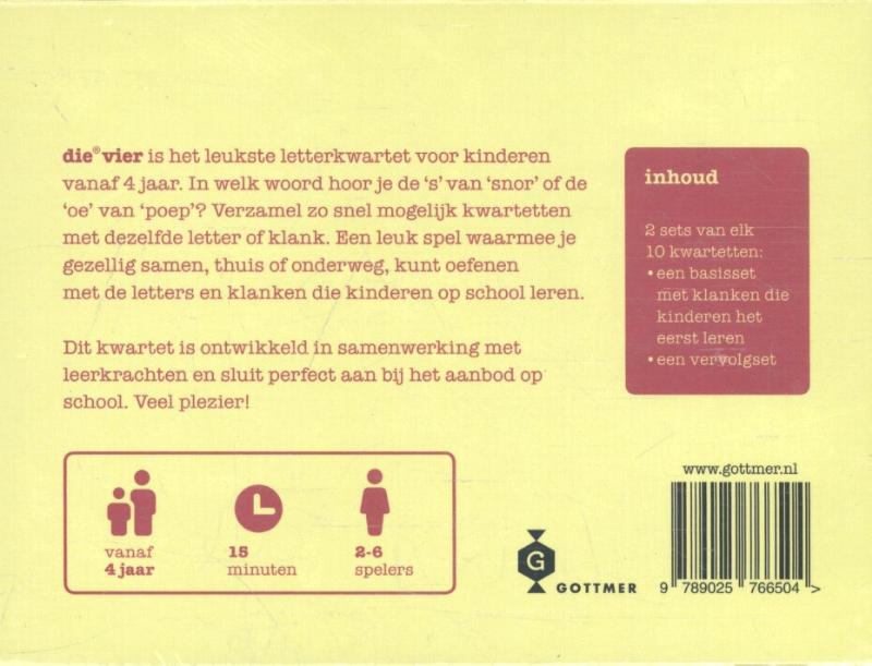Achterkant van Die® vier