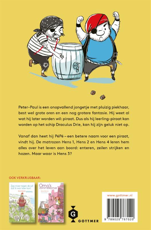 Achterkant van Alle hens aan dek