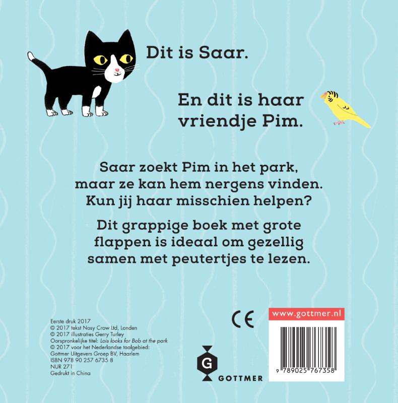 Achterkant van Saar zoekt Pim in het park