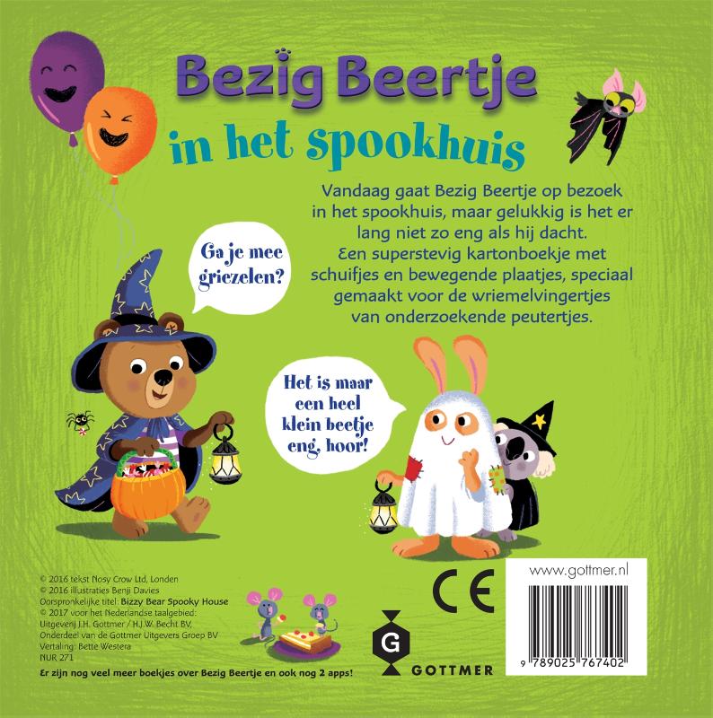 Achterkant van Bezig Beertje In het spookhuis