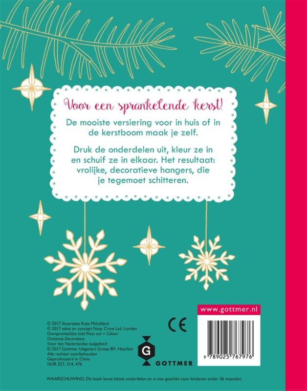 Achterkant van Druk uit + kleur in - Kerstversieringen