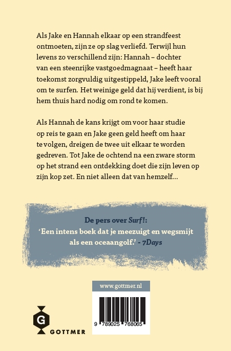 Achterkant van Door de storm