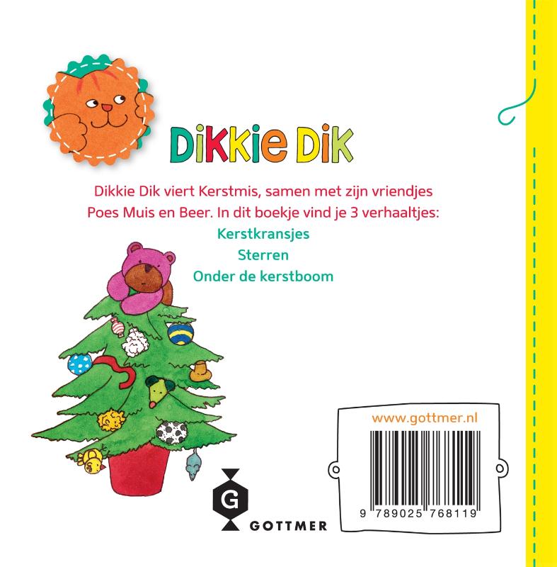 Achterkant van Dikkie Dik Kerstmis (display 10 exx.)