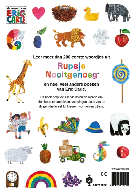 Achterkant van Eric Carle's boek over alles