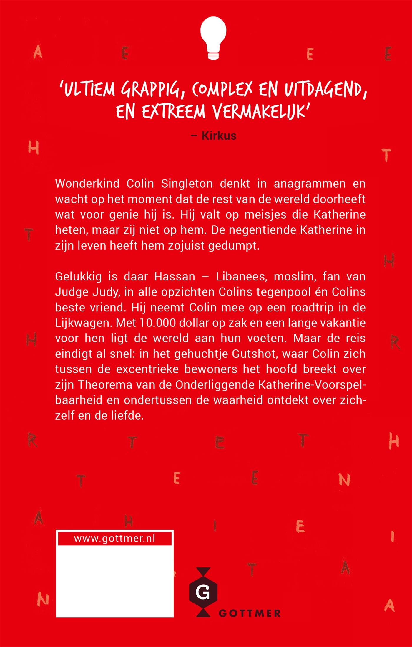 Achterkant van 19 keer Katherine