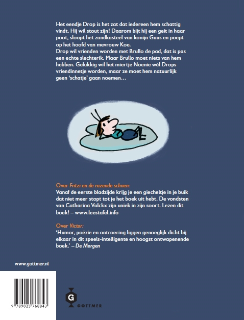 Achterkant van Drop, het stoute eendje
