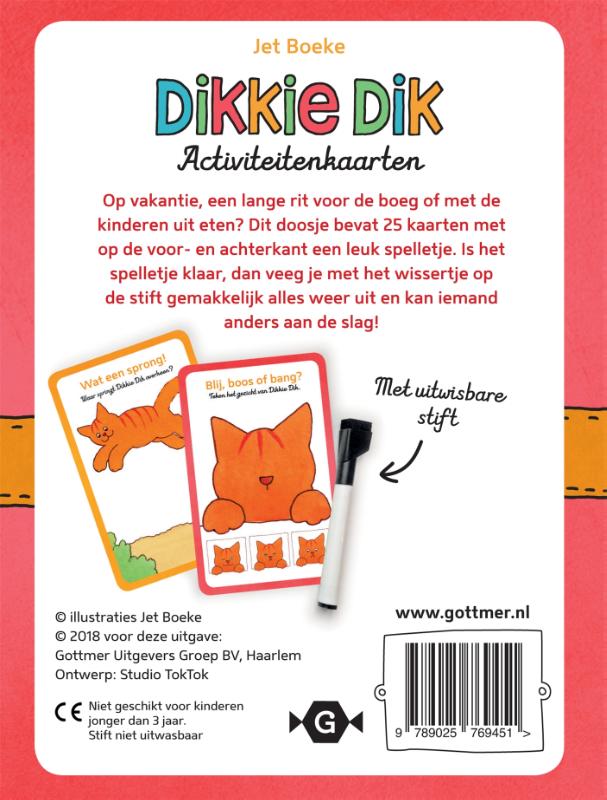 Achterkant van Activiteitenkaarten