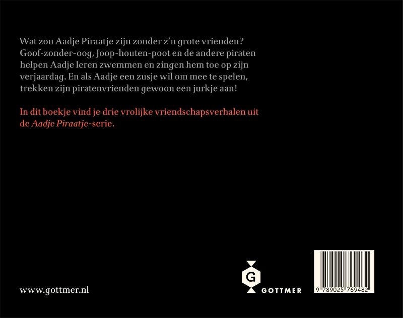 Achterkant van Aadje Piraatje en zijn grote vrienden