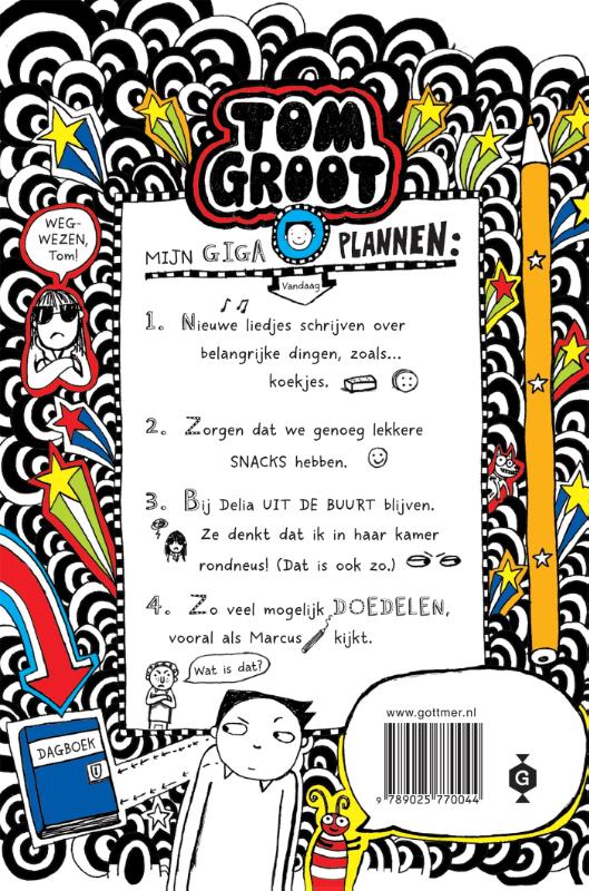 Achterkant van Briljante bands en giga geheimen