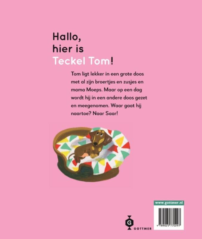 Achterkant van Hallo Teckel Tom
