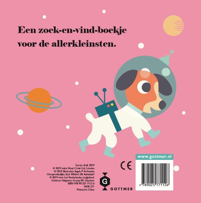 Achterkant van Astronaut, waar ben je?