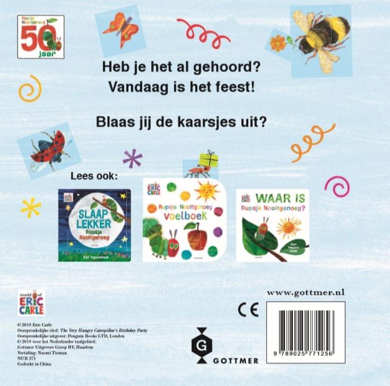 Achterkant van Een feestje met Rupsje Nooitgenoeg