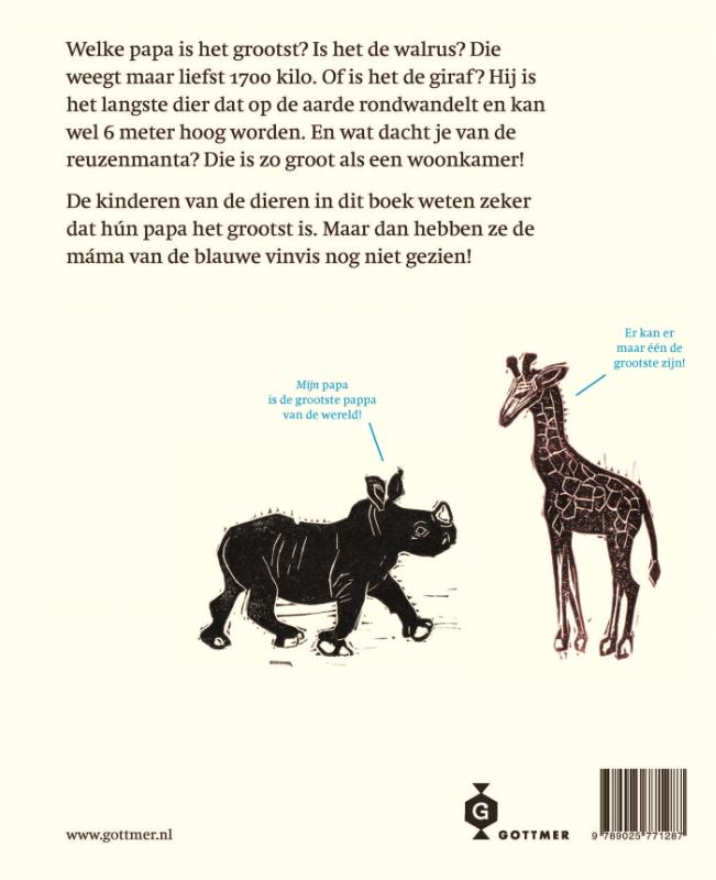 Achterkant van Mijn papa is het grootst