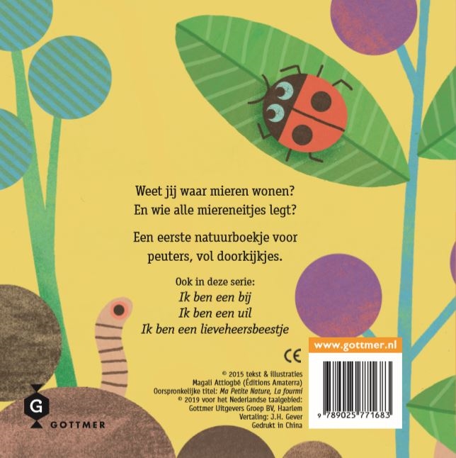 Achterkant van Ik ben een mier
