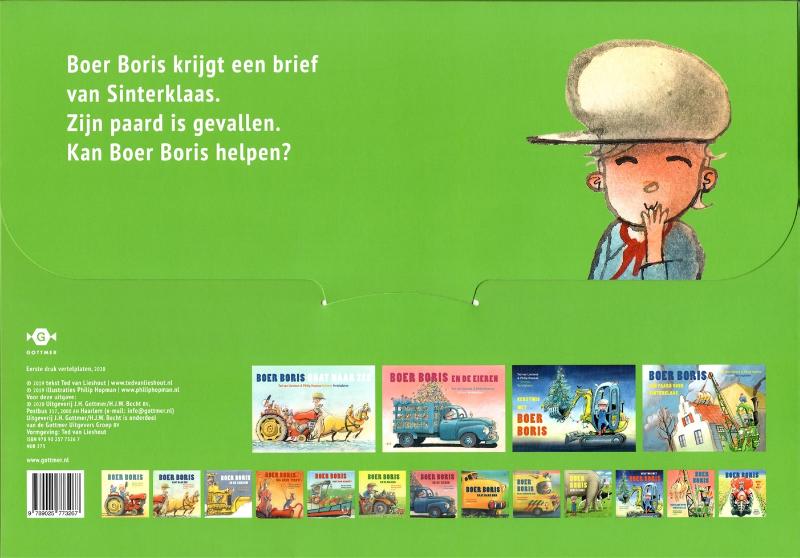 Achterkant van Vertelplaten Boer Boris - Een paard voor Sinterklaas